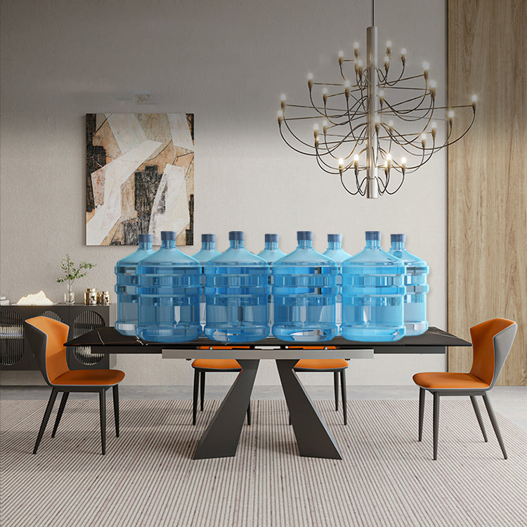 Modern 1/4/5/7 Pieces Dining Set Rectangle Black Dining Table Set for Home Use Clearhalo 'Dining Room Sets' 'Dining Tables & Seating' 'dining_room_set' 'furn' 'furn_dining_room_set' 'Furniture' 'furniture_dining_room_set' 'Kitchen & Dining Furniture' 'kitchen&dining_furn' 'kitchen' 4570457