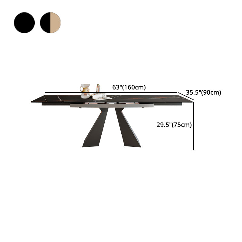 Modern 1/4/5/7 Pieces Dining Set Rectangle Black Dining Table Set for Home Use Clearhalo 'Dining Room Sets' 'Dining Tables & Seating' 'dining_room_set' 'furn' 'furn_dining_room_set' 'Furniture' 'furniture_dining_room_set' 'Kitchen & Dining Furniture' 'kitchen&dining_furn' 'kitchen' 4570462