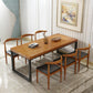 Metal Industrial Dining Table Pine Wood Top Table for Kitchen and Dining Room 55.1"L x 27.6"W x 29.5"H Without Chairs Clearhalo ' dining_table' 'Dining Tables & Seating' 'Dining Tables' 'furn' 'furn_dining_table' 'Furniture' 'furniture_dining_table' 'Kitchen & Dining Furniture' 'kitchen&dining_furn' 'kitchen' 'kitchen_dining_table' 4570482