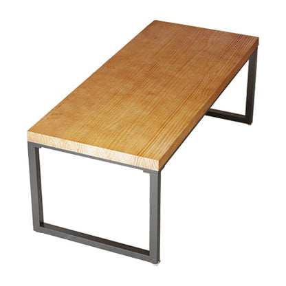 Metal Industrial Dining Table Pine Wood Top Table for Kitchen and Dining Room Without Chairs Clearhalo ' dining_table' 'Dining Tables & Seating' 'Dining Tables' 'furn' 'furn_dining_table' 'Furniture' 'furniture_dining_table' 'Kitchen & Dining Furniture' 'kitchen&dining_furn' 'kitchen' 'kitchen_dining_table' 4570483