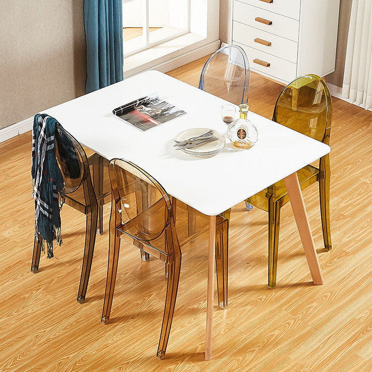 Modern Plastic Side Chair Matte Finish Open Back Dining Chair Clearhalo ' kitchen&dining_furn' 'Dining Chairs' 'Dining Tables & Seating' 'dining_chair' 'furn' 'furn_dining_chair' 'Furniture' 'furniture_dining_chair' 'Kitchen & Dining Furniture' 'kitchen' 4570496