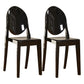 Modern Plastic Side Chair Matte Finish Open Back Dining Chair Black 2 Piece Set Clearhalo ' kitchen&dining_furn' 'Dining Chairs' 'Dining Tables & Seating' 'dining_chair' 'furn' 'furn_dining_chair' 'Furniture' 'furniture_dining_chair' 'Kitchen & Dining Furniture' 'kitchen' 4570502