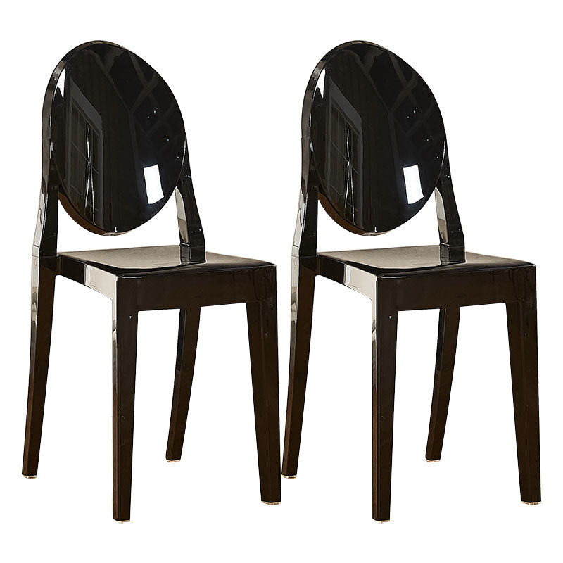 Modern Plastic Side Chair Matte Finish Open Back Dining Chair Black 2 Piece Set Clearhalo ' kitchen&dining_furn' 'Dining Chairs' 'Dining Tables & Seating' 'dining_chair' 'furn' 'furn_dining_chair' 'Furniture' 'furniture_dining_chair' 'Kitchen & Dining Furniture' 'kitchen' 4570502