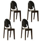 Modern Plastic Side Chair Matte Finish Open Back Dining Chair Black 4 Piece Set Clearhalo ' kitchen&dining_furn' 'Dining Chairs' 'Dining Tables & Seating' 'dining_chair' 'furn' 'furn_dining_chair' 'Furniture' 'furniture_dining_chair' 'Kitchen & Dining Furniture' 'kitchen' 4570504
