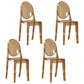 Modern Plastic Side Chair Matte Finish Open Back Dining Chair Amber 4 Piece Set Clearhalo ' kitchen&dining_furn' 'Dining Chairs' 'Dining Tables & Seating' 'dining_chair' 'furn' 'furn_dining_chair' 'Furniture' 'furniture_dining_chair' 'Kitchen & Dining Furniture' 'kitchen' 4570523