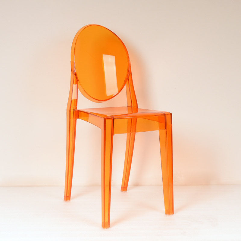 Modern Plastic Side Chair Matte Finish Open Back Dining Chair Orange 1 Piece Clearhalo ' kitchen&dining_furn' 'Dining Chairs' 'Dining Tables & Seating' 'dining_chair' 'furn' 'furn_dining_chair' 'Furniture' 'furniture_dining_chair' 'Kitchen & Dining Furniture' 'kitchen' 4570524