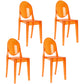 Modern Plastic Side Chair Matte Finish Open Back Dining Chair Orange 4 Piece Set Clearhalo ' kitchen&dining_furn' 'Dining Chairs' 'Dining Tables & Seating' 'dining_chair' 'furn' 'furn_dining_chair' 'Furniture' 'furniture_dining_chair' 'Kitchen & Dining Furniture' 'kitchen' 4570526