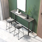 Marble Pub Table with Rectangle Table Top Double Pedestal Table - 41.3" H 63"L x 15.7"W x 41.3"H Without Chairs Clearhalo 'Bar Furniture' 'Bar Tables' 'bar_tables' 'furn' 'furn_bar_tables' 'Furniture' 'furniture_bar_tables' 'Kitchen & Dining Furniture' 4570560