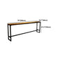 Modern Style Brown Bar Table Solid Wood and Iron Coffee Shop Bar Table Clearhalo 'Bar Furniture' 'Bar Tables' 'bar_tables' 'furn' 'furn_bar_tables' 'Furniture' 'furniture_bar_tables' 'Kitchen & Dining Furniture' 4570581