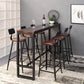 Modern Style Bar Table Solid Wood and Iron Brown Bar Table for Indoor Clearhalo 'Bar Furniture' 'Bar Tables' 'bar_tables' 'furn' 'furn_bar_tables' 'Furniture' 'furniture_bar_tables' 'Kitchen & Dining Furniture' 4570595
