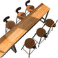 Modern Style Brown Bar Table Solid Wood and Iron Milk Tea Shop Bar Table Clearhalo 'Bar Furniture' 'Bar Tables' 'bar_tables' 'furn' 'furn_bar_tables' 'Furniture' 'furniture_bar_tables' 'Kitchen & Dining Furniture' 4570606