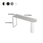White Modern Style Bar Table in Iron Top and Faux Marble Milk Tea Shop Bar Table Clearhalo 'Bar Furniture' 'Bar Tables' 'bar_tables' 'furn' 'furn_bar_tables' 'Furniture' 'furniture_bar_tables' 'Kitchen & Dining Furniture' 4570629