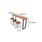 Brown Modern Style Specialty Table in Solid Wood and Iron Coffee Shop Bar Table Clearhalo 'Bar Furniture' 'Bar Tables' 'bar_tables' 'furn' 'furn_bar_tables' 'Furniture' 'furniture_bar_tables' 'Kitchen & Dining Furniture' 4570658