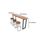Brown Modern Style Specialty Table in Solid Wood and Metal Coffee Shop Bar Table Clearhalo 'Bar Furniture' 'Bar Tables' 'bar_tables' 'furn' 'furn_bar_tables' 'Furniture' 'furniture_bar_tables' 'Kitchen & Dining Furniture' 4570681