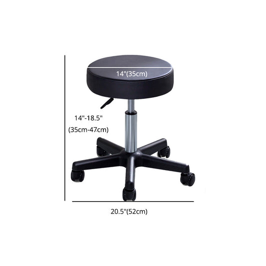 Modern Rotatable Counter Stool Adjustable Steel Bar Stool with Leather Cushion Clearhalo 'Bar Furniture' 'Bar Stools' 'bar_stools' 'furn' 'furn_bar_stools' 'furniture_bar_stools' 'Kitchen & Dining Furniture' 'kitchen&dining_furn' 'kitchen' 'kitchen_furn' Furniture' 4570745