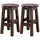 Contemporary Rubberwood Bar Stool Indoor Bar Stool with Wood Seat and Footrest Walnut 2 Piece Set Short Stool(20"H) Clearhalo 'Bar Furniture' 'Bar Stools' 'bar_stools' 'furn' 'furn_bar_stools' 'furniture_bar_stools' 'Kitchen & Dining Furniture' 'kitchen&dining_furn' 'kitchen' 'kitchen_furn' Furniture' 4570760
