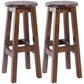 Contemporary Rubberwood Bar Stool Indoor Bar Stool with Wood Seat and Footrest Walnut 2 Piece Set Bar Stool (28" H) Clearhalo 'Bar Furniture' 'Bar Stools' 'bar_stools' 'furn' 'furn_bar_stools' 'furniture_bar_stools' 'Kitchen & Dining Furniture' 'kitchen&dining_furn' 'kitchen' 'kitchen_furn' Furniture' 4570771