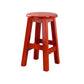 Contemporary Rubberwood Bar Stool Indoor Bar Stool with Wood Seat and Footrest Red Brown 1 Piece Short Stool(18"H) Clearhalo 'Bar Furniture' 'Bar Stools' 'bar_stools' 'furn' 'furn_bar_stools' 'furniture_bar_stools' 'Kitchen & Dining Furniture' 'kitchen&dining_furn' 'kitchen' 'kitchen_furn' Furniture' 4570779