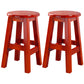 Contemporary Rubberwood Bar Stool Indoor Bar Stool with Wood Seat and Footrest Red Brown 2 Piece Set Short Stool(20"H) Clearhalo 'Bar Furniture' 'Bar Stools' 'bar_stools' 'furn' 'furn_bar_stools' 'furniture_bar_stools' 'Kitchen & Dining Furniture' 'kitchen&dining_furn' 'kitchen' 'kitchen_furn' Furniture' 4570783