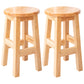 Contemporary Rubberwood Bar Stool Indoor Bar Stool with Wood Seat and Footrest Natural 2 Piece Set Short Stool(18"H) Clearhalo 'Bar Furniture' 'Bar Stools' 'bar_stools' 'furn' 'furn_bar_stools' 'furniture_bar_stools' 'Kitchen & Dining Furniture' 'kitchen&dining_furn' 'kitchen' 'kitchen_furn' Furniture' 4570795