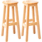 Contemporary Rubberwood Bar Stool Indoor Bar Stool with Wood Seat and Footrest Natural 2 Piece Set Bar Stool (28" H) Clearhalo 'Bar Furniture' 'Bar Stools' 'bar_stools' 'furn' 'furn_bar_stools' 'furniture_bar_stools' 'Kitchen & Dining Furniture' 'kitchen&dining_furn' 'kitchen' 'kitchen_furn' Furniture' 4570804