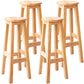 Contemporary Rubberwood Bar Stool Indoor Bar Stool with Wood Seat and Footrest Natural 4 Piece Set Bar Stool(31"H) Clearhalo 'Bar Furniture' 'Bar Stools' 'bar_stools' 'furn' 'furn_bar_stools' 'furniture_bar_stools' 'Kitchen & Dining Furniture' 'kitchen&dining_furn' 'kitchen' 'kitchen_furn' Furniture' 4570805
