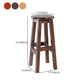 Contemporary Rubberwood Bar Stool Indoor Bar Stool with Wood Seat and Footrest Clearhalo 'Bar Furniture' 'Bar Stools' 'bar_stools' 'furn' 'furn_bar_stools' 'furniture_bar_stools' 'Kitchen & Dining Furniture' 'kitchen&dining_furn' 'kitchen' 'kitchen_furn' Furniture' 4570810