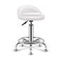 Modern Rotatable Adjustable Counter Stool Steel Cashier Bar Stool with Cushion and Pedal Gloss White Clearhalo 'Bar Furniture' 'Bar Stools' 'bar_stools' 'furn' 'furn_bar_stools' 'furniture_bar_stools' 'Kitchen & Dining Furniture' 'kitchen&dining_furn' 'kitchen' 'kitchen_furn' Furniture' 4570828