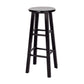 Modern Armless Backrest Counter Stool Wood Cashier Bar Stool with Wooden Seat and Pedal Black 1 Piece Clearhalo 'Bar Furniture' 'Bar Stools' 'bar_stools' 'furn' 'furn_bar_stools' 'furniture_bar_stools' 'Kitchen & Dining Furniture' 'kitchen&dining_furn' 'kitchen' 'kitchen_furn' Furniture' 4570881
