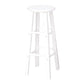 Modern Armless Backrest Counter Stool Wood Cashier Bar Stool with Wooden Seat and Pedal White 1 Piece Clearhalo 'Bar Furniture' 'Bar Stools' 'bar_stools' 'furn' 'furn_bar_stools' 'furniture_bar_stools' 'Kitchen & Dining Furniture' 'kitchen&dining_furn' 'kitchen' 'kitchen_furn' Furniture' 4570892