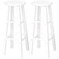 Modern Armless Backrest Counter Stool Wood Cashier Bar Stool with Wooden Seat and Pedal White 2 Piece Set Clearhalo 'Bar Furniture' 'Bar Stools' 'bar_stools' 'furn' 'furn_bar_stools' 'furniture_bar_stools' 'Kitchen & Dining Furniture' 'kitchen&dining_furn' 'kitchen' 'kitchen_furn' Furniture' 4570894