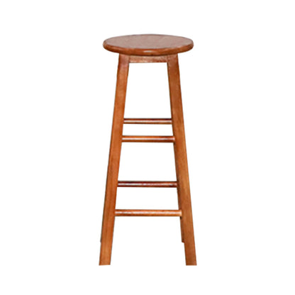 Modern Armless Backrest Counter Stool Wood Cashier Bar Stool with Wooden Seat and Pedal Light Brown 1 Piece Clearhalo 'Bar Furniture' 'Bar Stools' 'bar_stools' 'furn' 'furn_bar_stools' 'furniture_bar_stools' 'Kitchen & Dining Furniture' 'kitchen&dining_furn' 'kitchen' 'kitchen_furn' Furniture' 4570898