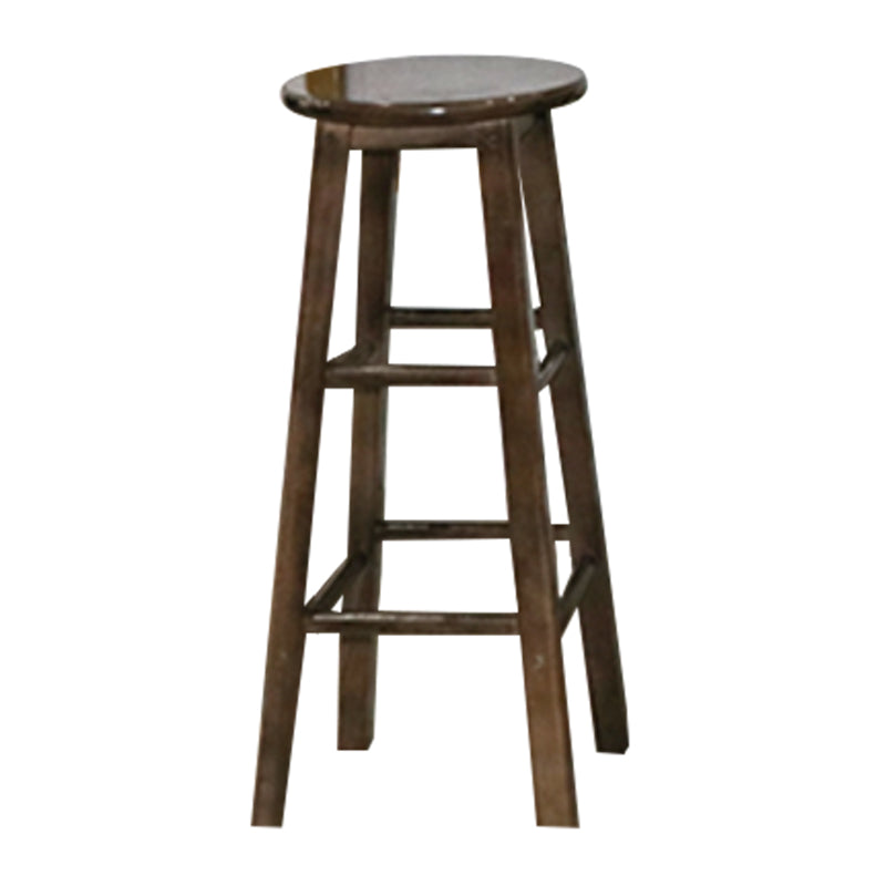 Modern Armless Backrest Counter Stool Wood Cashier Bar Stool with Wooden Seat and Pedal Grey 1 Piece Clearhalo 'Bar Furniture' 'Bar Stools' 'bar_stools' 'furn' 'furn_bar_stools' 'furniture_bar_stools' 'Kitchen & Dining Furniture' 'kitchen&dining_furn' 'kitchen' 'kitchen_furn' Furniture' 4570901