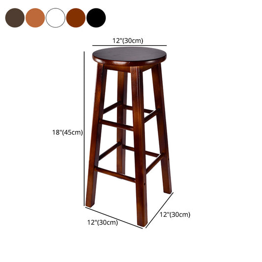 Modern Armless Backrest Counter Stool Wood Cashier Bar Stool with Wooden Seat and Pedal Clearhalo 'Bar Furniture' 'Bar Stools' 'bar_stools' 'furn' 'furn_bar_stools' 'furniture_bar_stools' 'Kitchen & Dining Furniture' 'kitchen&dining_furn' 'kitchen' 'kitchen_furn' Furniture' 4570903