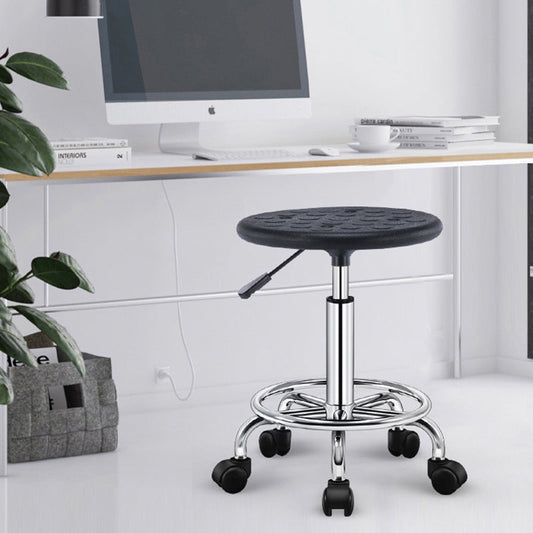 Modern Rotatable Adjustable Counter Stool Steel Lab Bar Stool with Leather Cushion Clearhalo 'Bar Furniture' 'Bar Stools' 'bar_stools' 'furn' 'furn_bar_stools' 'furniture_bar_stools' 'Kitchen & Dining Furniture' 'kitchen&dining_furn' 'kitchen' 'kitchen_furn' Furniture' 4570908