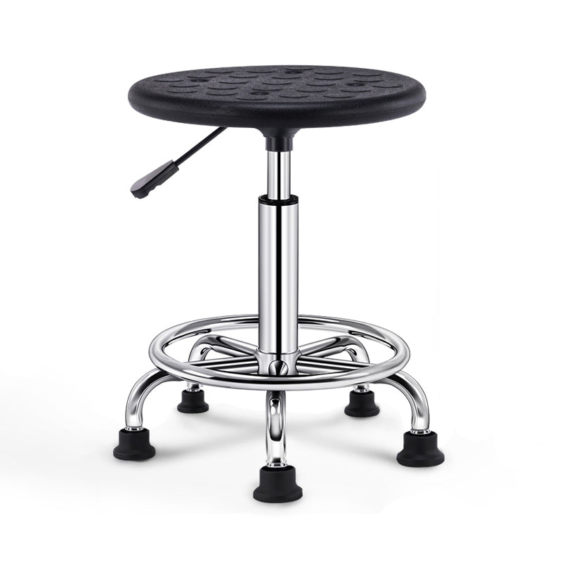 Modern Rotatable Adjustable Counter Stool Steel Lab Bar Stool with Leather Cushion Clearhalo 'Bar Furniture' 'Bar Stools' 'bar_stools' 'furn' 'furn_bar_stools' 'furniture_bar_stools' 'Kitchen & Dining Furniture' 'kitchen&dining_furn' 'kitchen' 'kitchen_furn' Furniture' 4570917