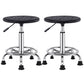 Modern Rotatable Adjustable Counter Stool Steel Lab Bar Stool with Leather Cushion Black 2 Piece Set Clearhalo 'Bar Furniture' 'Bar Stools' 'bar_stools' 'furn' 'furn_bar_stools' 'furniture_bar_stools' 'Kitchen & Dining Furniture' 'kitchen&dining_furn' 'kitchen' 'kitchen_furn' Furniture' 4570924