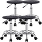 Modern Rotatable Adjustable Counter Stool Steel Lab Bar Stool with Leather Cushion Matte Black 4 Piece Set Clearhalo 'Bar Furniture' 'Bar Stools' 'bar_stools' 'furn' 'furn_bar_stools' 'furniture_bar_stools' 'Kitchen & Dining Furniture' 'kitchen&dining_furn' 'kitchen' 'kitchen_furn' Furniture' 4570925