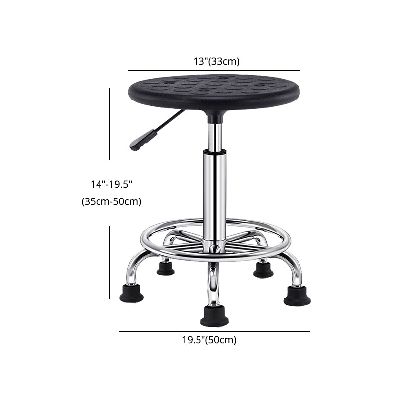 Modern Rotatable Adjustable Counter Stool Steel Lab Bar Stool with Leather Cushion Clearhalo 'Bar Furniture' 'Bar Stools' 'bar_stools' 'furn' 'furn_bar_stools' 'furniture_bar_stools' 'Kitchen & Dining Furniture' 'kitchen&dining_furn' 'kitchen' 'kitchen_furn' Furniture' 4570928