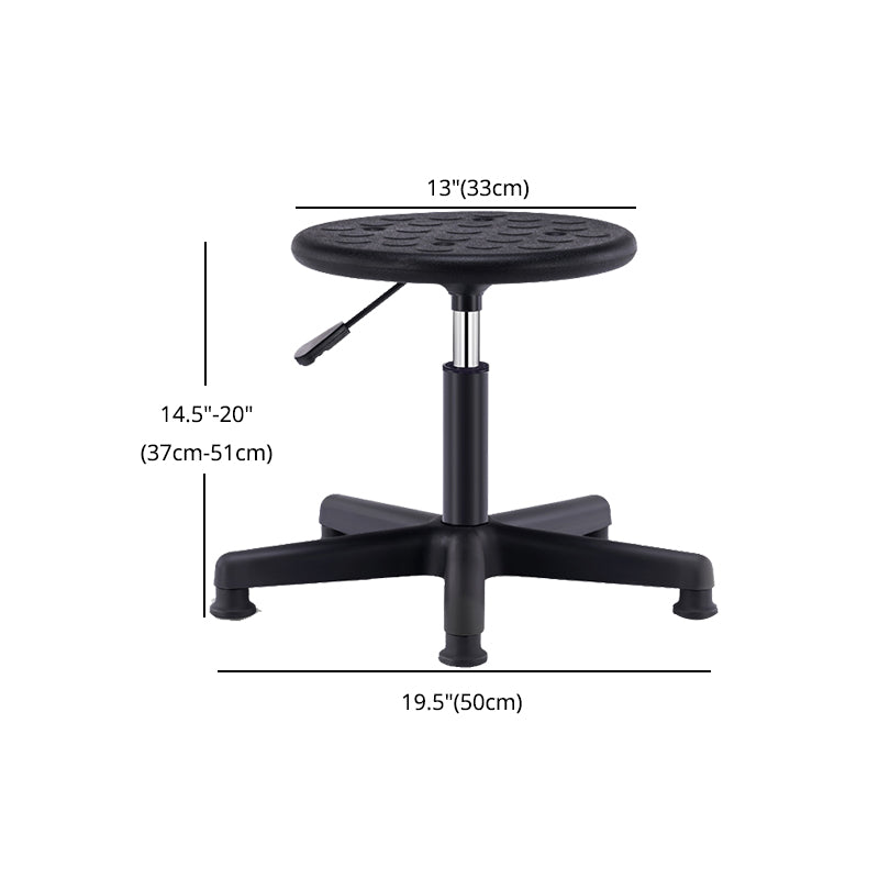 Modern Rotatable Adjustable Counter Stool Steel Lab Bar Stool with Leather Cushion Clearhalo 'Bar Furniture' 'Bar Stools' 'bar_stools' 'furn' 'furn_bar_stools' 'furniture_bar_stools' 'Kitchen & Dining Furniture' 'kitchen&dining_furn' 'kitchen' 'kitchen_furn' Furniture' 4570930
