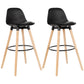 Modern Style Beech Bar Stool with Footrest and Low Back Bistro Bar Stool 28 Inches Black 2 Piece Set Clearhalo 'Bar Furniture' 'Bar Stools' 'bar_stools' 'furn' 'furn_bar_stools' 'furniture_bar_stools' 'Kitchen & Dining Furniture' 'kitchen&dining_furn' 'kitchen' 'kitchen_furn' Furniture' 4570936