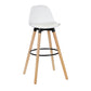 Modern Style Beech Bar Stool with Footrest and Low Back Bistro Bar Stool 28 Inches Clearhalo 'Bar Furniture' 'Bar Stools' 'bar_stools' 'furn' 'furn_bar_stools' 'furniture_bar_stools' 'Kitchen & Dining Furniture' 'kitchen&dining_furn' 'kitchen' 'kitchen_furn' Furniture' 4570941