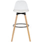 Modern Style Beech Bar Stool with Footrest and Low Back Bistro Bar Stool 28 Inches Clearhalo 'Bar Furniture' 'Bar Stools' 'bar_stools' 'furn' 'furn_bar_stools' 'furniture_bar_stools' 'Kitchen & Dining Furniture' 'kitchen&dining_furn' 'kitchen' 'kitchen_furn' Furniture' 4570943