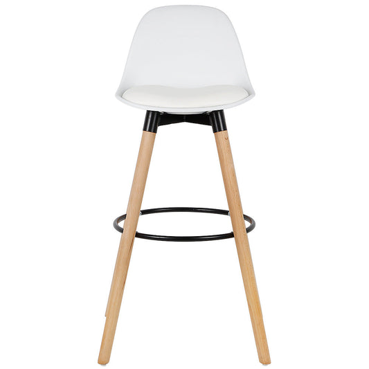 Modern Style Beech Bar Stool with Footrest and Low Back Bistro Bar Stool 28 Inches Clearhalo 'Bar Furniture' 'Bar Stools' 'bar_stools' 'furn' 'furn_bar_stools' 'furniture_bar_stools' 'Kitchen & Dining Furniture' 'kitchen&dining_furn' 'kitchen' 'kitchen_furn' Furniture' 4570943
