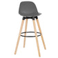 Modern Style Beech Bar Stool with Footrest and Low Back Bistro Bar Stool 28 Inches Clearhalo 'Bar Furniture' 'Bar Stools' 'bar_stools' 'furn' 'furn_bar_stools' 'furniture_bar_stools' 'Kitchen & Dining Furniture' 'kitchen&dining_furn' 'kitchen' 'kitchen_furn' Furniture' 4570947
