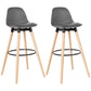 Modern Style Beech Bar Stool with Footrest and Low Back Bistro Bar Stool 28 Inches Grey 2 Piece Set Clearhalo 'Bar Furniture' 'Bar Stools' 'bar_stools' 'furn' 'furn_bar_stools' 'furniture_bar_stools' 'Kitchen & Dining Furniture' 'kitchen&dining_furn' 'kitchen' 'kitchen_furn' Furniture' 4570948