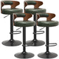Industrial Style Bar Stool Round Leather Seat with Adjustable Height for Counter Bar Blackish Green 4 Piece Set Clearhalo 'Bar Furniture' 'Bar Stools' 'bar_stools' 'furn' 'furn_bar_stools' 'furniture_bar_stools' 'Kitchen & Dining Furniture' 'kitchen&dining_furn' 'kitchen' 'kitchen_furn' Furniture' 4570997