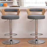 Industrial Style Bar Stool Round Leather Seat with Adjustable Height for Counter Bar Clearhalo 'Bar Furniture' 'Bar Stools' 'bar_stools' 'furn' 'furn_bar_stools' 'furniture_bar_stools' 'Kitchen & Dining Furniture' 'kitchen&dining_furn' 'kitchen' 'kitchen_furn' Furniture' 4570998