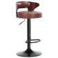 Industrial Style Bar Stool Round Leather Seat with Adjustable Height for Counter Bar Brown 1 Piece Clearhalo 'Bar Furniture' 'Bar Stools' 'bar_stools' 'furn' 'furn_bar_stools' 'furniture_bar_stools' 'Kitchen & Dining Furniture' 'kitchen&dining_furn' 'kitchen' 'kitchen_furn' Furniture' 4571006