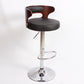 Industrial Style Bar Stool Round Leather Seat with Adjustable Height for Counter Bar Textured Black 1 Piece Clearhalo 'Bar Furniture' 'Bar Stools' 'bar_stools' 'furn' 'furn_bar_stools' 'furniture_bar_stools' 'Kitchen & Dining Furniture' 'kitchen&dining_furn' 'kitchen' 'kitchen_furn' Furniture' 4571021